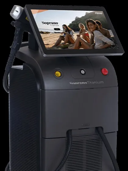 The Soprano Titanium is another key part of my laser trio. I use this specific device for its effectiveness on ultra-fine or treatment-resistant hair. Having multiple specialized lasers allows me to create a truly individual protocol for each patient, because a one-size-fits-all approach does not work in medical aesthetics.