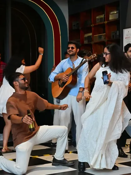 When the music moves you to get down on one knee, even if it's just for a dance. Full filmy moments are guaranteed.