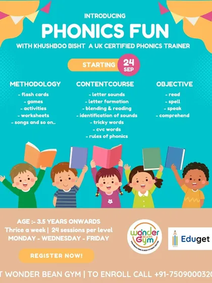 Our Phonics Fun program is designed to help your child learn to read, spell, and comprehend with confidence. We use games, flashcards, and songs to make learning fun.