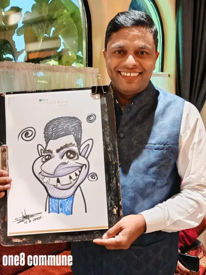 This guest's caricature got a great laugh. I love bringing humor and fun to corporate settings.