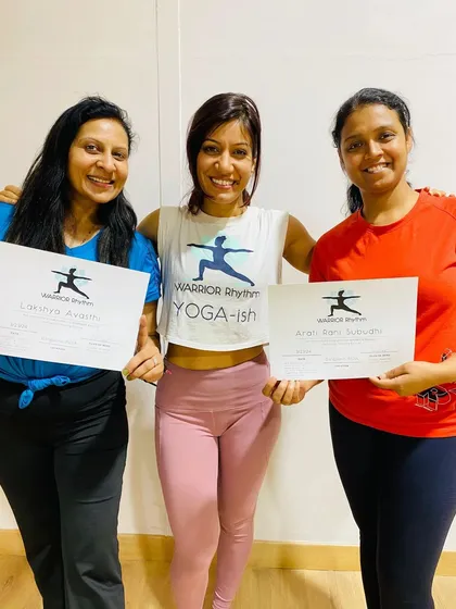 This is one of my favorite moments: celebrating with newly certified WARRIOR Rhythm instructors. My goal isn't just to train you; it's to see you succeed and feel empowered to lead your own classes. This certificate is your first step into a larger, exciting world.