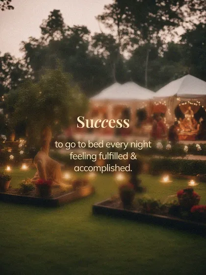 I believe true success is feeling fulfilled and at peace. A well designed garden can be the backdrop for that feeling. This image captures a beautiful evening gathering in a client's garden, where the soft lighting and lush greenery create an atmosphere of celebration and contentment.