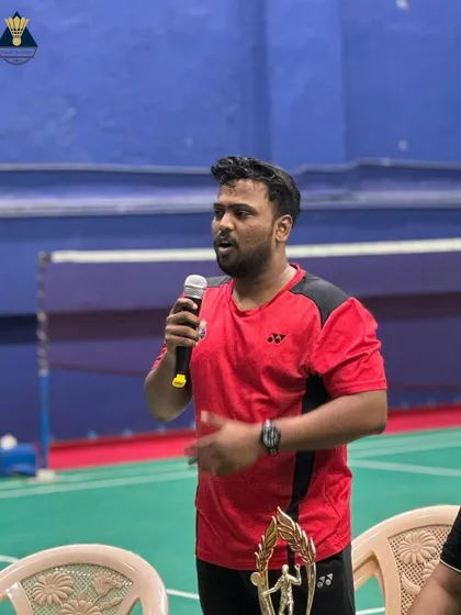 A glimpse from our Summer Camp 2024, with one of our coaches addressing the participants.