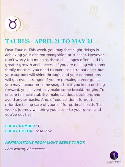 This weekly tarot reading for Taurus suggests that while success may be slightly delayed, the challenges you face will lead to greater growth. It’s a message of patience and perseverance.