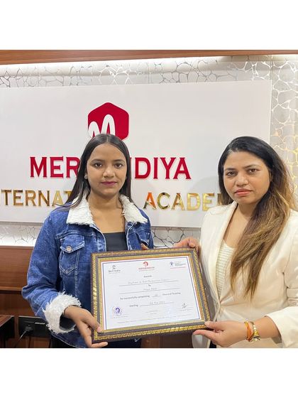From student to professional. This graduate is now a certified artist from India's best beauty academy.