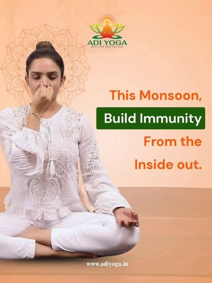 This monsoon, build your immunity from the inside out. Guided breathing practices like the one shown here can significantly enhance your body's natural defenses and promote overall wellness.