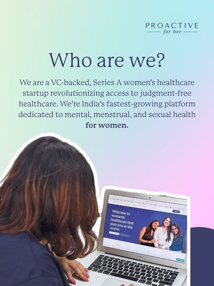 Who are we? We are a VC-backed, Series A women's healthcare startup revolutionizing access to judgment-free care for mental, menstrual, and sexual health.