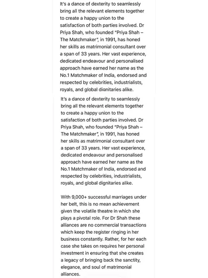 The Times of India, Etimes, and Times Ascent have chronicled my journey extensively, from receiving the Inspiring Entrepreneur Award to being ranked among the world's top 3 elite matchmakers. These articles detail my philosophy of creating 'organic connections' and building a heritage institution for arranged love marriages.