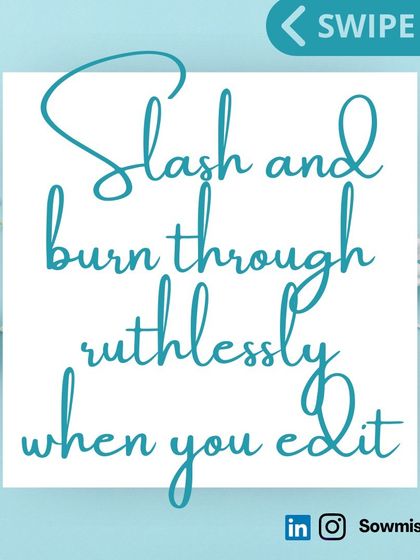This carousel post shares my top tips for overcoming writer's block. The key is to write without fear and edit without mercy. I encourage writers to read widely, use creative forms like mind maps, and remember that nobody gets to see your messy first draft.