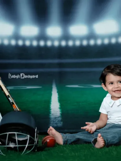 Swinging into the cricket world with style. This little all-rounder is ready for the big leagues.
