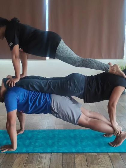 More fun with group planks. These activities are not just physically challenging but also create a lot of laughter and bonding among students.