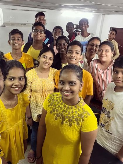 More yellow-themed celebrations from Navratri Day 5, 2023.