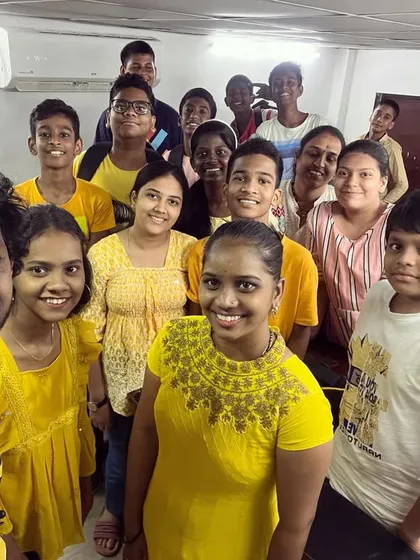 More yellow-themed celebrations from Navratri Day 5, 2023.