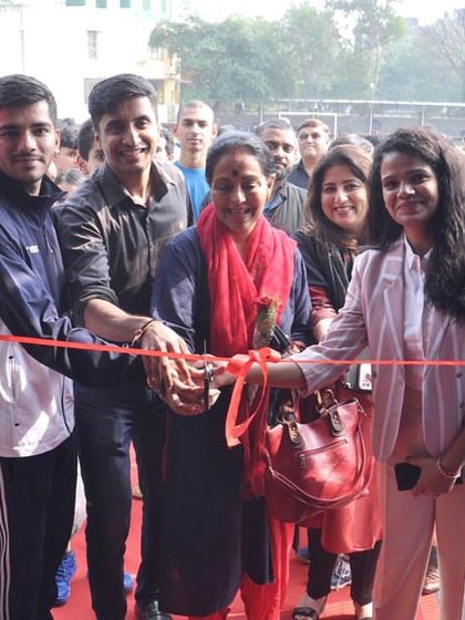 The official ribbon-cutting ceremony for our new state-of-the-art badminton center at Venkateshwar International School.