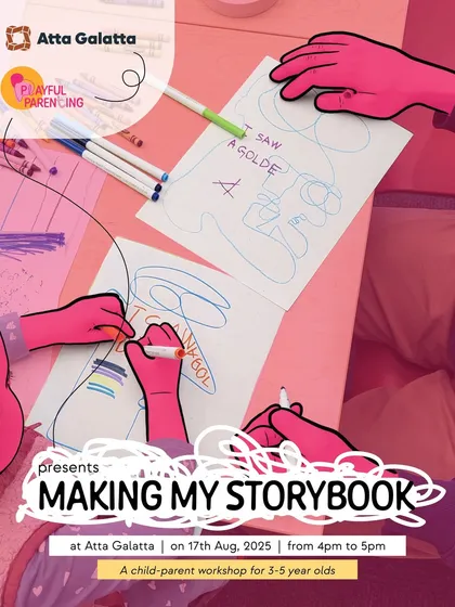 Creativity is a shared experience. We host hands-on workshops like this 'Making My Storybook' session, where parents and children can bond while creating something beautiful together. No expertise is needed, just a little imagination.