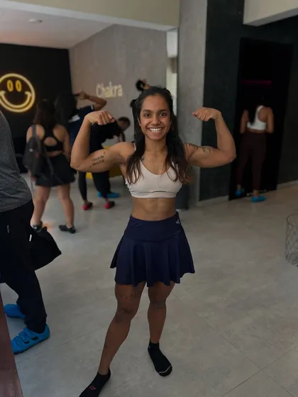 Suns out, guns out. A little post-ride flex from one of our strongest.
