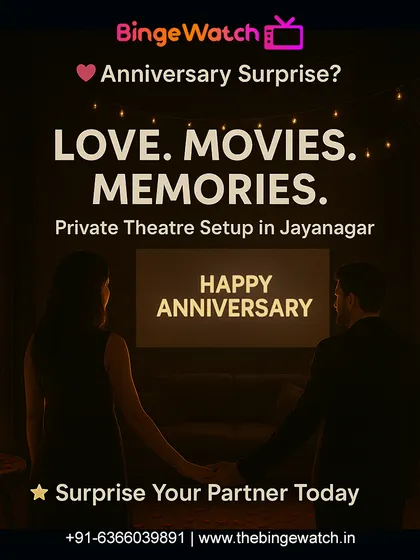 Love, movies, and memories. That's what our anniversary packages are all about. Surprise your partner with a private screening and a space dedicated entirely to celebrating your journey together.