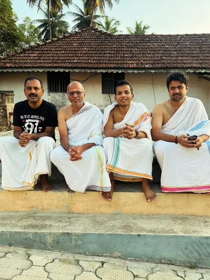 A moment of rest and connection with my spiritual brothers. These relationships, built on a shared path of seeking, are invaluable.