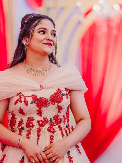 Further images showcasing my collection of modern gowns and lehengas. These photos provide different angles and details of each unique design, from romantic pre wedding shoots to elegant reception looks.