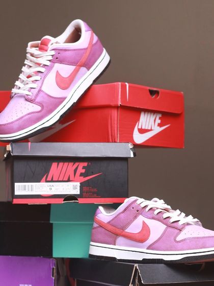 Another shot of the "Velvet Plum" custom Dunks. Trust the process!