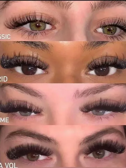Not sure which style is for you? This guide shows the different levels of fullness we offer, from a natural Classic look to bold Mega Volume, helping you choose your ideal lash density.