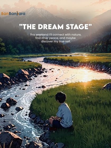 It all starts with the "Dream Stage". Sitting by a stream, imagining the peace and connection with nature that awaits you on the trail.