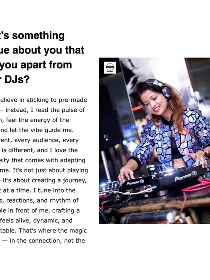 What sets me apart? As I told Loofre, I never use pre-made setlists. I read the pulse of the room and create a unique journey for every audience, every single time.