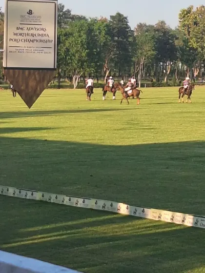 Action shot from the Northern Indian Polo Championship match.