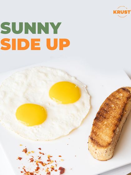 Keep it classic with our Sunny Side Up eggs, cooked to perfection and served with a slice of our fresh bread.