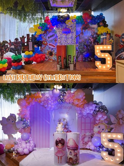 Whether your child dreams of being a superhero or a fairy princess, we create the perfect themed backdrop for their big day. We offer a wide range of luxe birthday celebration themes to match any imagination.