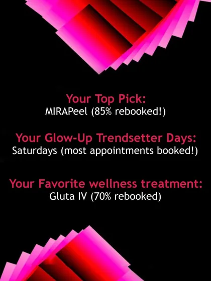 The data speaks for itself. According to our clinic's year-end review, MIRAPeel was a top pick among my clients, with an impressive 85% rebooking rate. This shows just how effective and satisfying this treatment is for achieving and maintaining healthy, rejuvenated skin.