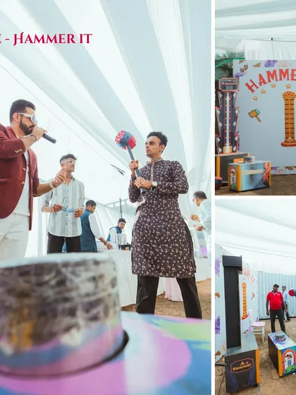 The "Hammer It" strength-testing game, a staple of any funfair, brings a lot of energy and excitement.