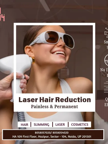 This is what our Laser Hair Reduction promises: smooth skin without the pain or ingrown hairs. A client is seen smiling during her session, showcasing the comfortable and effective treatment we provide.