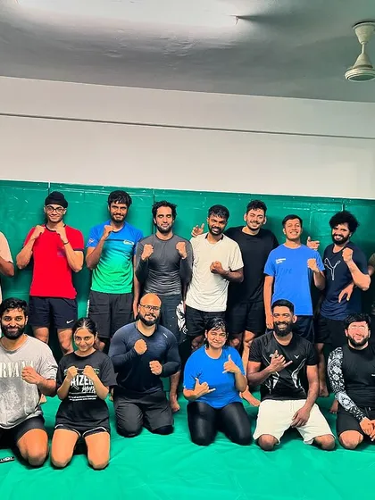This is the Kaizen squad. We're a full house of beginners, experienced fighters, and everyone in between, all training together. We pride ourselves on having a fun, supportive atmosphere where everyone feels welcome.