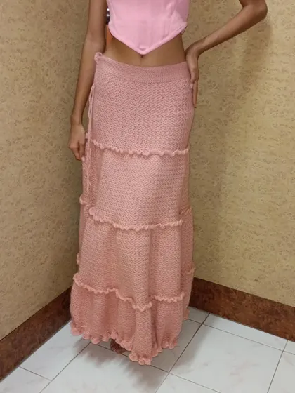 Another view of the Maloi skirt worn as a maxi skirt.
