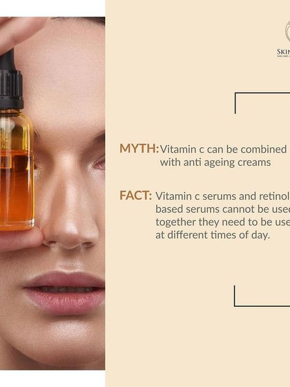 A critical fact to know is that Vitamin C serums and Retinol-based creams should not be used at the same time. To get the full benefit of both, I advise using them at different times of the day, such as Vitamin C in the morning and Retinol at night.