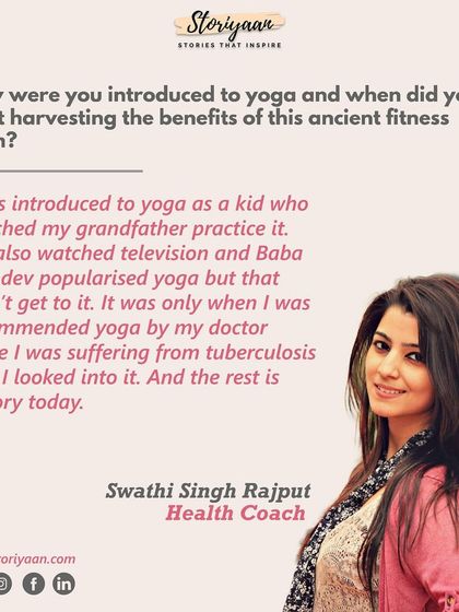 I was introduced to yoga as a kid watching my grandfather, but it only clicked when my doctor recommended it while I was suffering from tuberculosis. The rest is history.