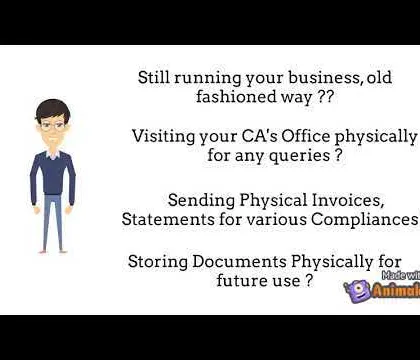 An animated video thumbnail questioning old-fashioned ways of doing business, like visiting a CA's office physically. It positions us as a modern, tech-driven solution for today's entrepreneurs.
