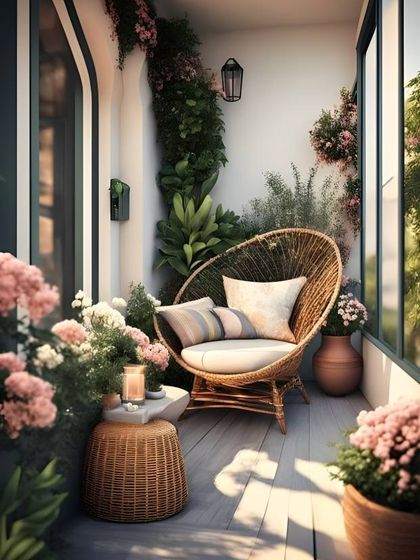 Interiors Bangalore - Balcony Makeovers Cozy Seating Solutions photo 4