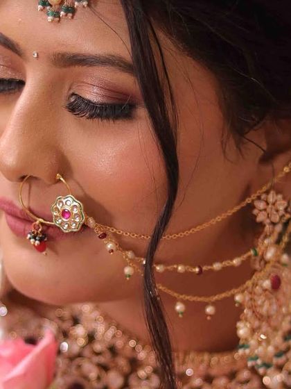 A collection of portraits showing this bride's mesmerizing eyes, dewy skin, and radiant smile, creating the perfect bridal combination.
