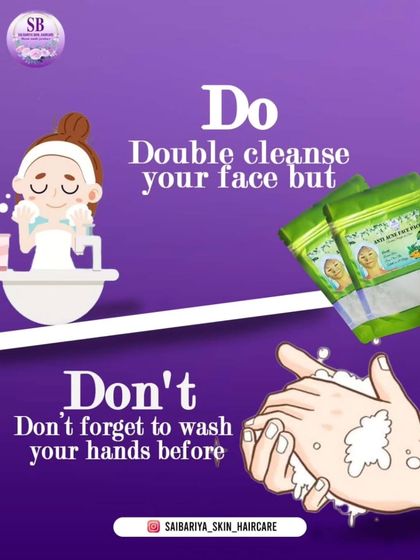 Winter skincare tip: DO double cleanse your face to remove all impurities, but DON'T forget to wash your hands before you touch your face.