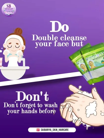 Winter skincare tip: DO double cleanse your face to remove all impurities, but DON'T forget to wash your hands before you touch your face.