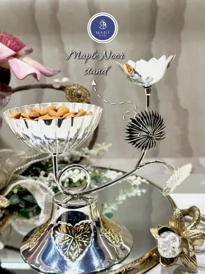 This Diwali, gift more than just dry fruits, gift elegance. My Maple Noor stand is a premium dry fruit holder that blends tradition and luxury, making your festive celebrations unforgettable.