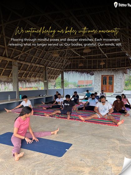 We continued healing our bodies with more movements. Flowing through mindful poses and deeper stretches, each movement released what no longer served us. Our bodies were grateful, our minds still.