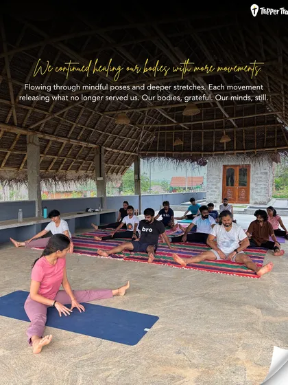 We continued healing our bodies with more movements. Flowing through mindful poses and deeper stretches, we released what no longer served us, feeling grateful and still.
