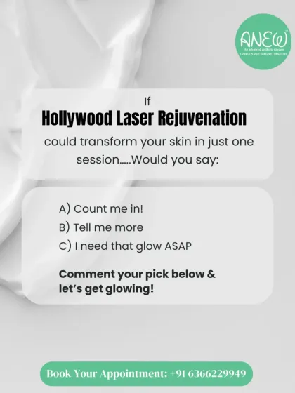 Hollywood Laser Rejuvenation can transform your skin in just one session. It is the perfect treatment for getting that camera-ready glow before an important event.