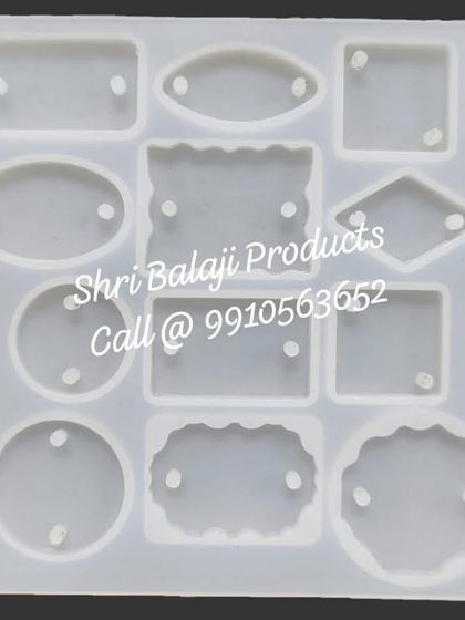 This mold is designed for creating multiple resin tags or pendants at once, in various shapes like circles, squares, and ovals.