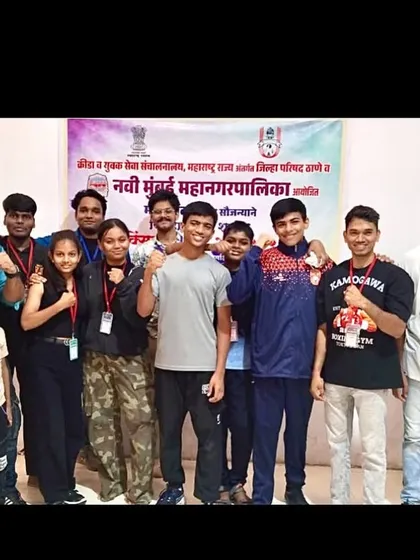 A group of our boxers who participated in the DSO tournament, showing team spirit.