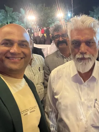 A selfie with the Hon. Education Minister, Shri Dadaji Bhuse. I am grateful for his support of art and education.