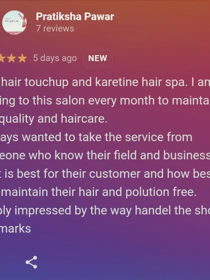 I am proud to have over 1750+ clients who trust me with their hair. This review mentions how I help maintain hair quality and protect it from pollution, which is a core part of my service philosophy.